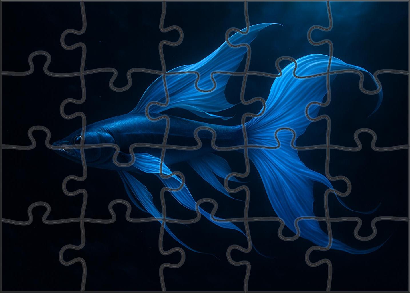 Cerulean Driftfish Deep-water Dweller With Expandable Fins Large Format Puzzle