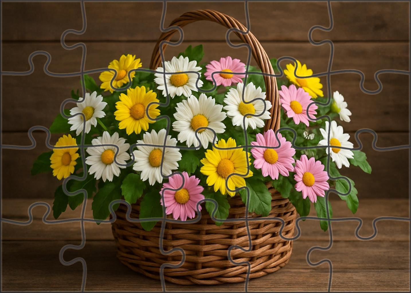 Spring Meadow Basket 100 Piece Puzzle