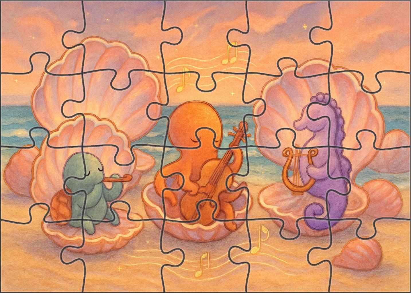 Whispering Shell Symphony Large Format Puzzle