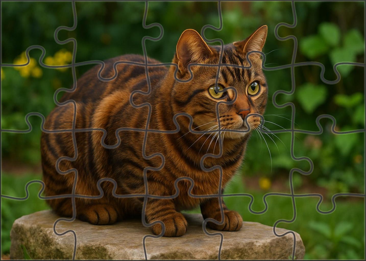 Chestnut Brindle Manx Puzzle Collection