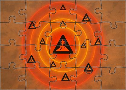 Volcanic Activity Risk Zone Map 300 Piece Puzzle