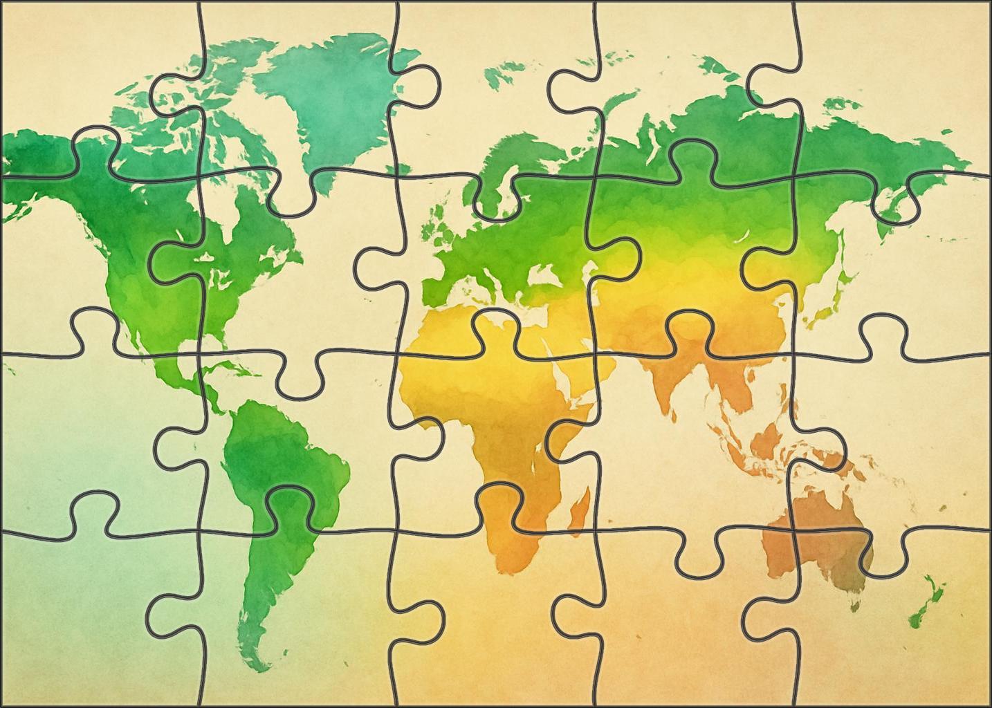 Gradient Biome Transition Map Puzzle For Adults
