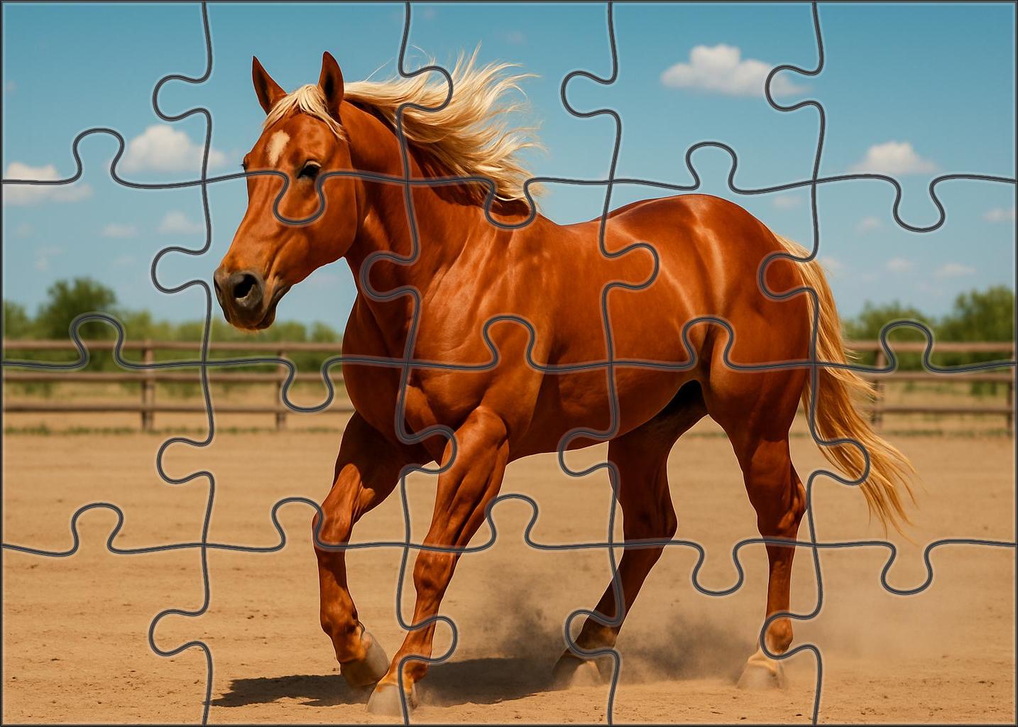 Chestnut Willow Quarter Horse Gelding 1000 Piece Puzzle
