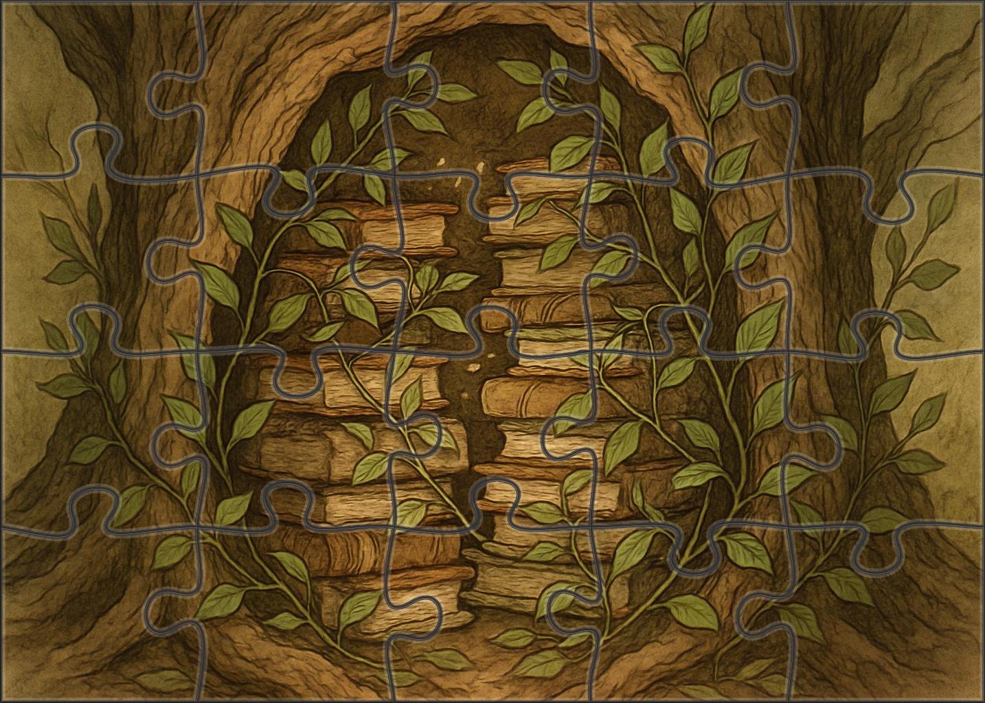 The Library Of Whispering Leaves Custom Jigsaw Puzzle