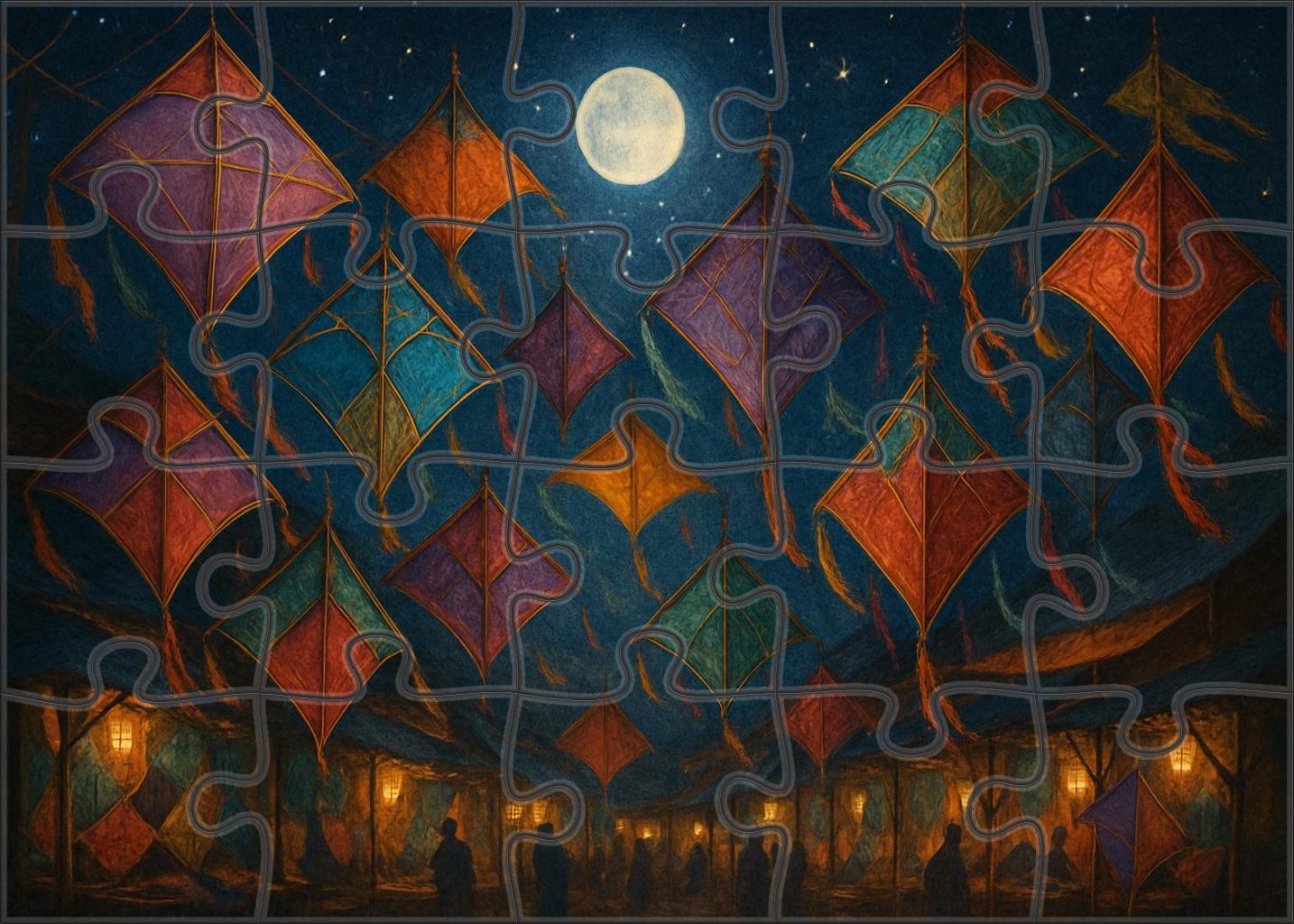 Starlight Kite Market 300 Piece Puzzle