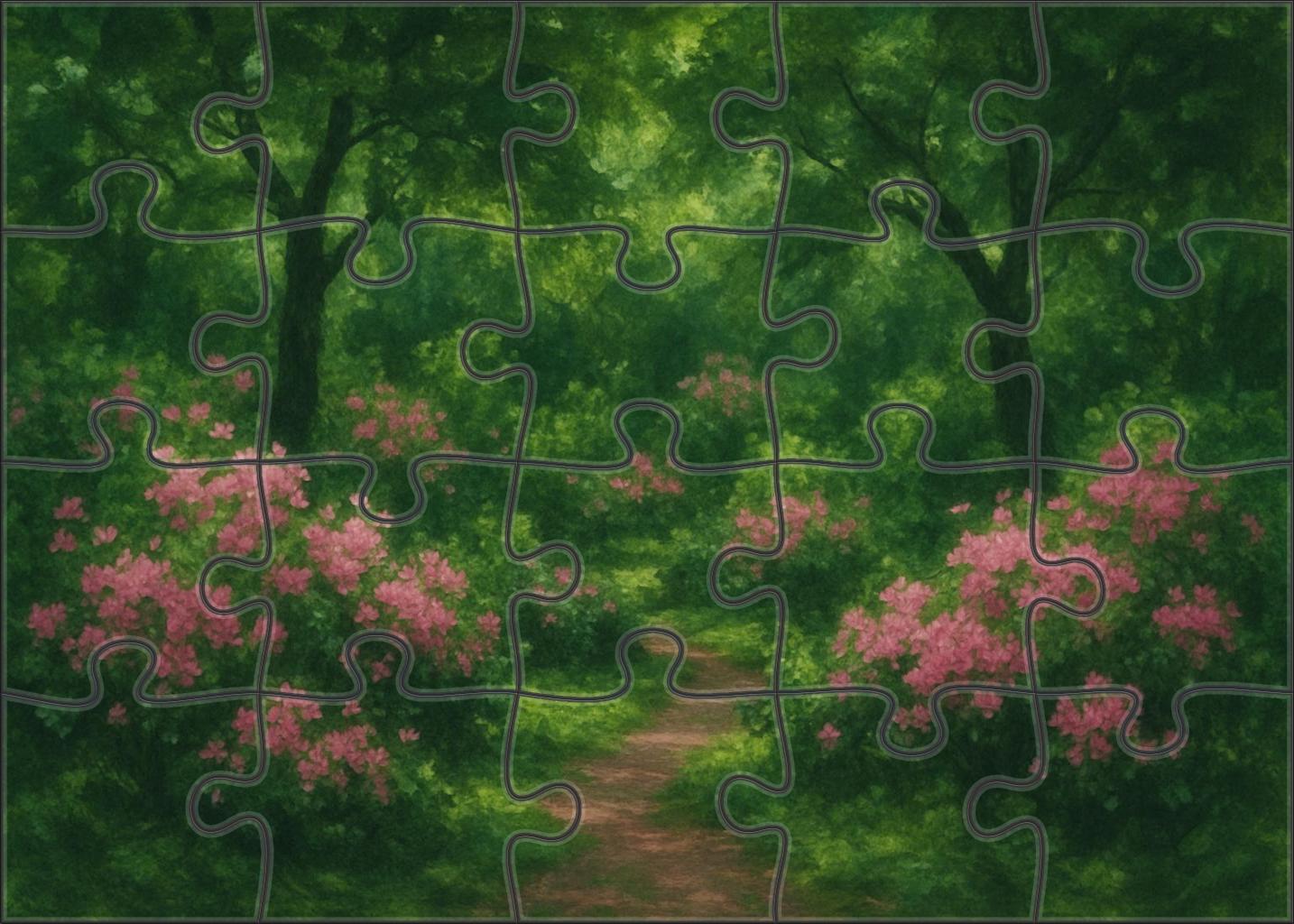 Botanical Garden Scene Soft Pastel And Charcoal Layering Puzzle Challenge