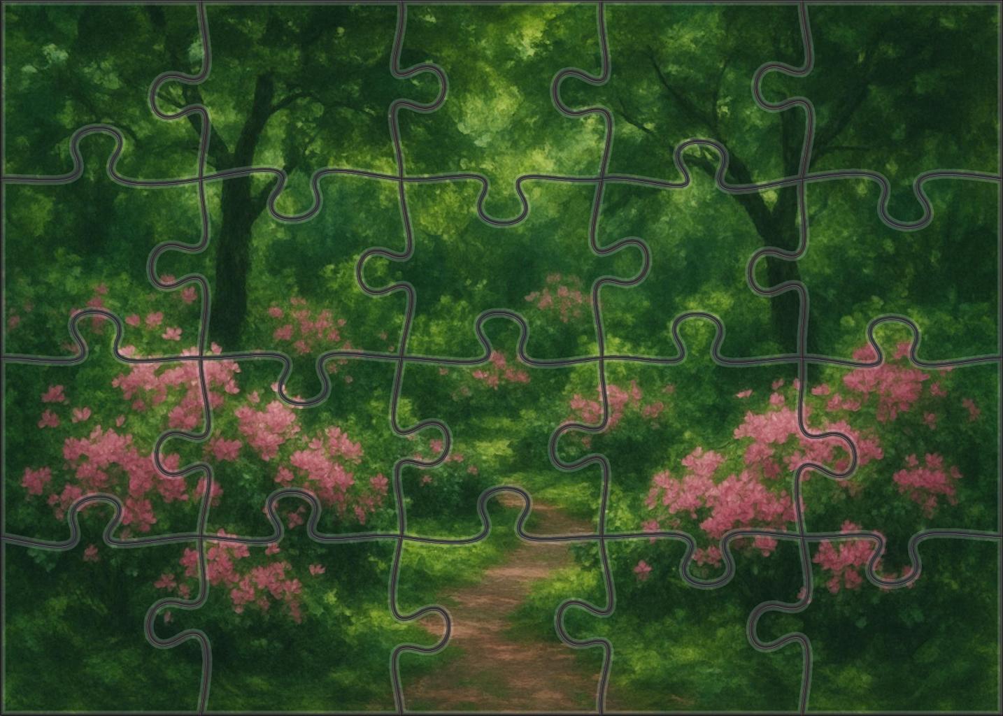 Botanical Garden Scene Soft Pastel And Charcoal Layering Puzzle Challenge