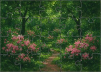Botanical Garden Scene Soft Pastel And Charcoal Layering Puzzle Challenge