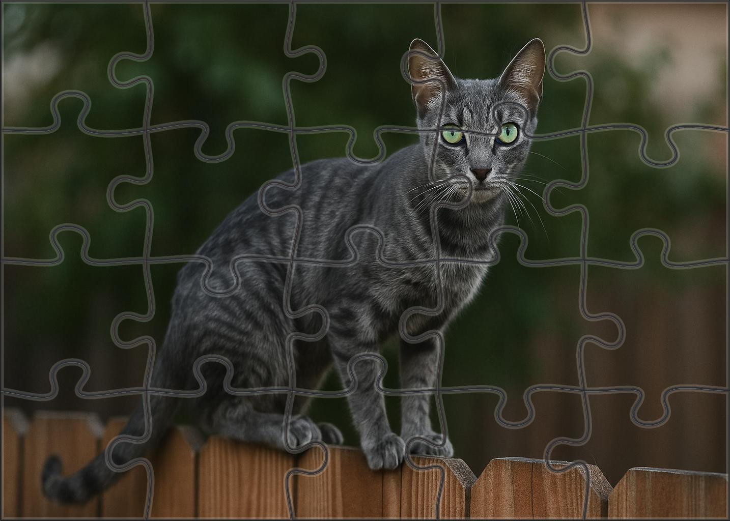 Graphite Stripe Sleek Shorthaired Cat With Inquisitive Spirit 1000 Piece Puzzle