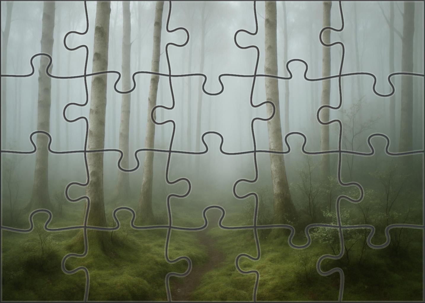 Misty Hollow Passage Premium Puzzle Pieces