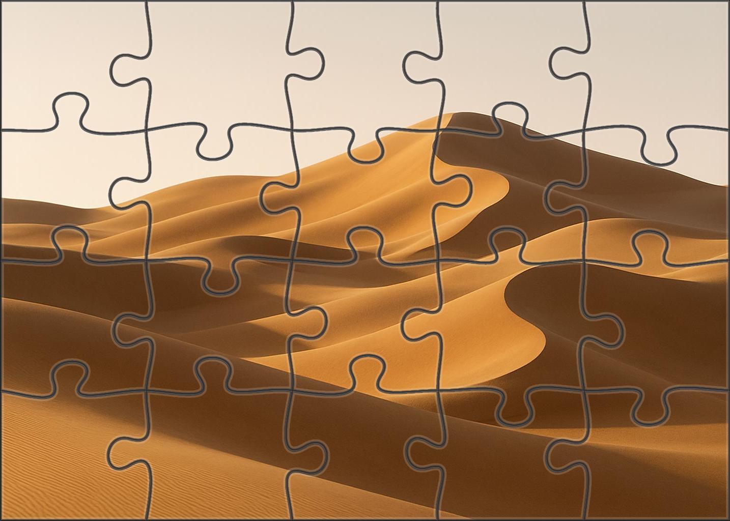 Golden Wave Rolling Dune Sea Under Soft Morning Light Puzzle Challenge