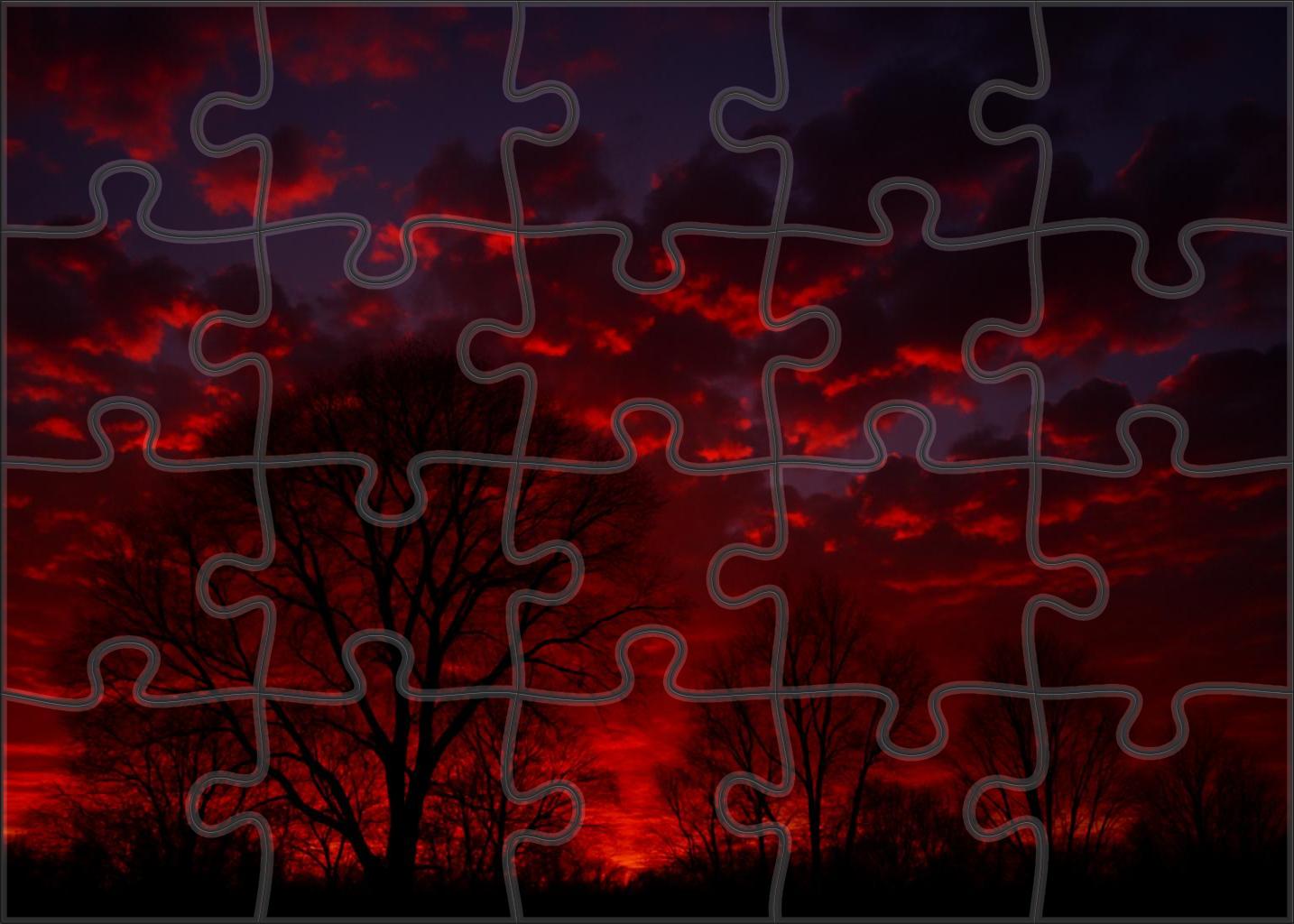Crimson Silhouette Arch 1000 Piece Puzzle