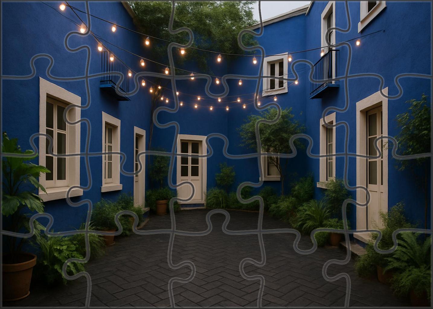 Cobalt Courtyard Puzzle For Kids