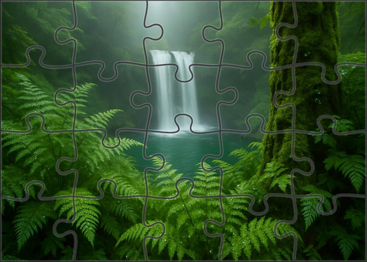 Crystal Cascades Forest Puzzle Challenge