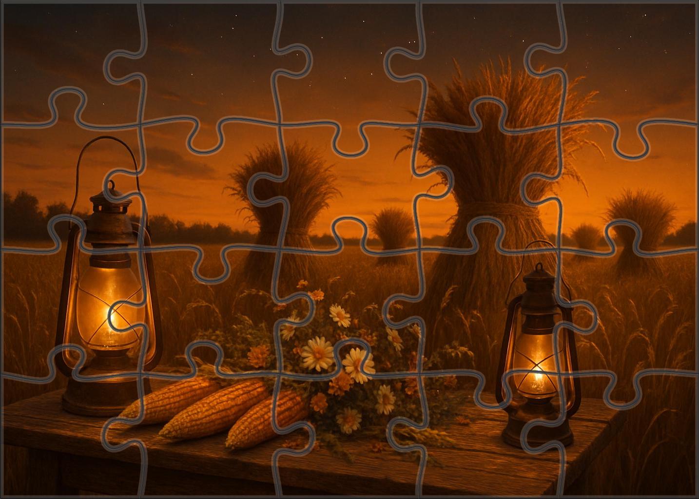 Golden Harvest Twilight Unique Puzzle Design