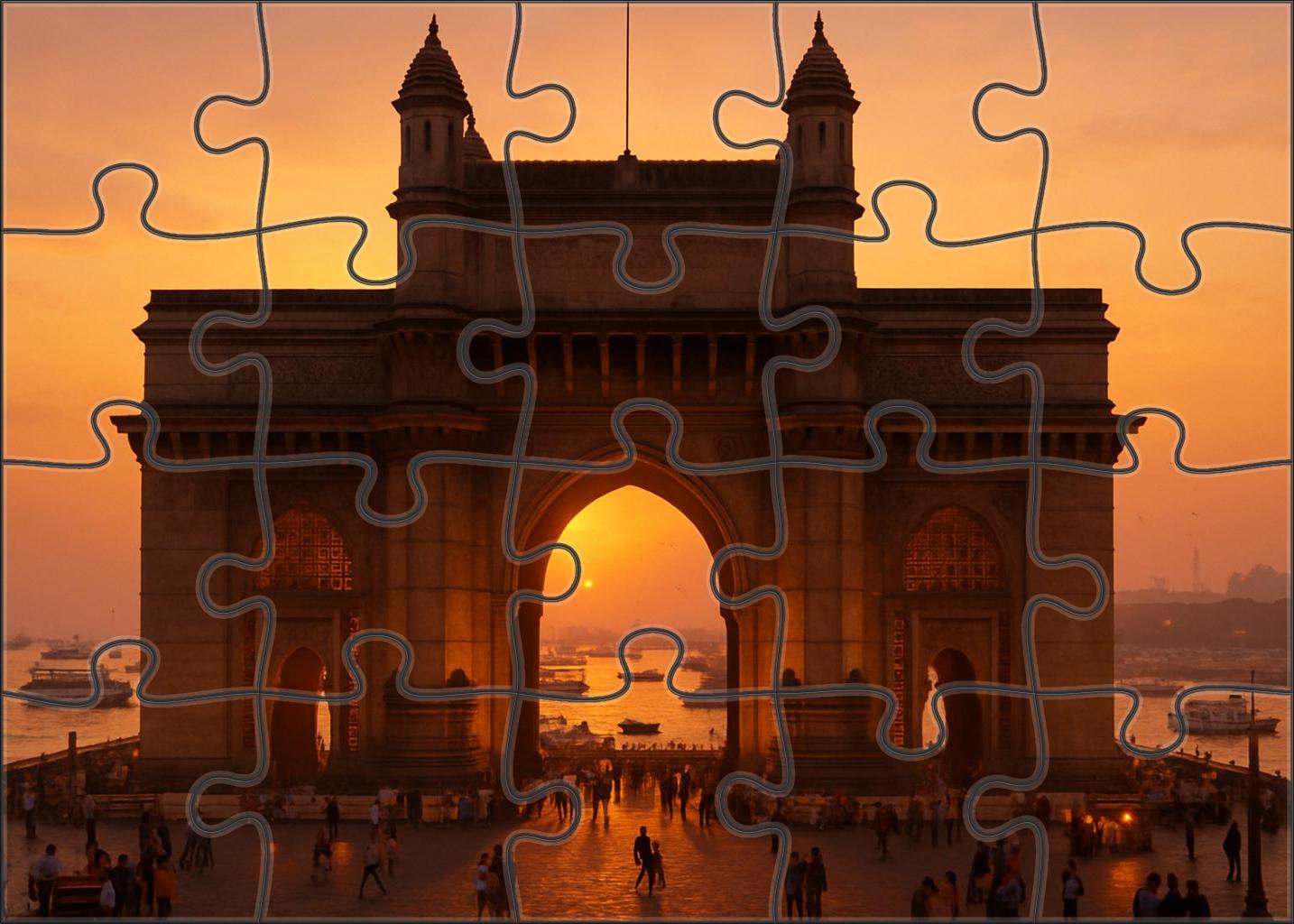 Gateway Of India Mumbai India Recognized By 7098 As A Colonial Era Monument And Landmark Custom Jigsaw Puzzle