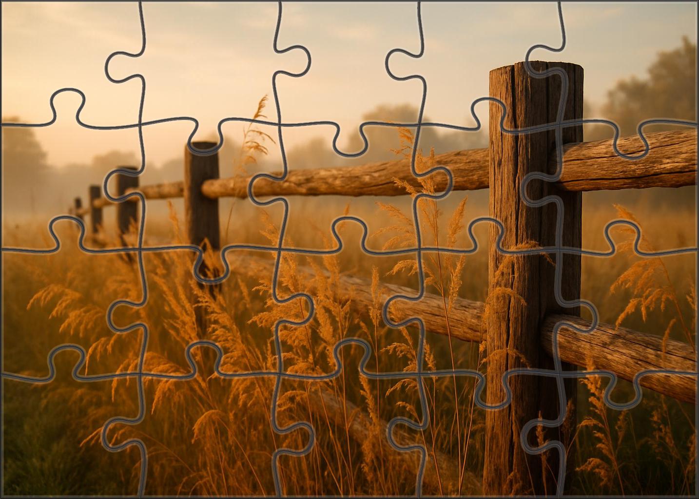 Golden Meadow Fence Line Tall Warm-toned Wildflowers With Feather-like Leaves 50 Piece Puzzle