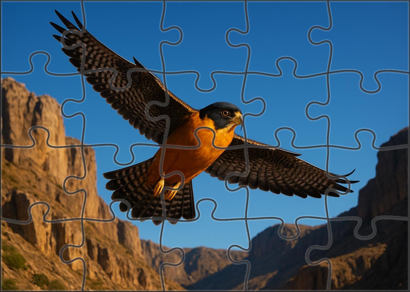 Orange-breasted Falcon Skys Hidden Predator Premium Puzzle Pieces