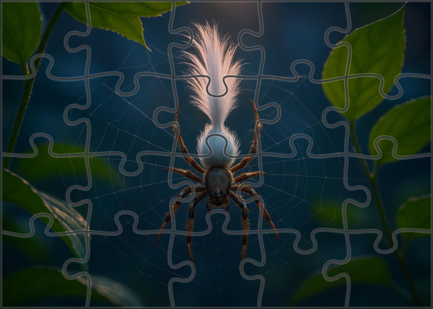 Ivory Crest Spiderling Arboreal Weaver With Ornate Head Plumes Puzzle For Adults