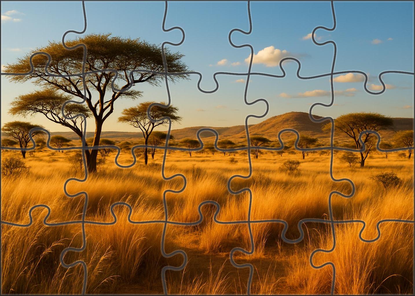 Amber Ridge Savanna Custom Jigsaw Puzzle