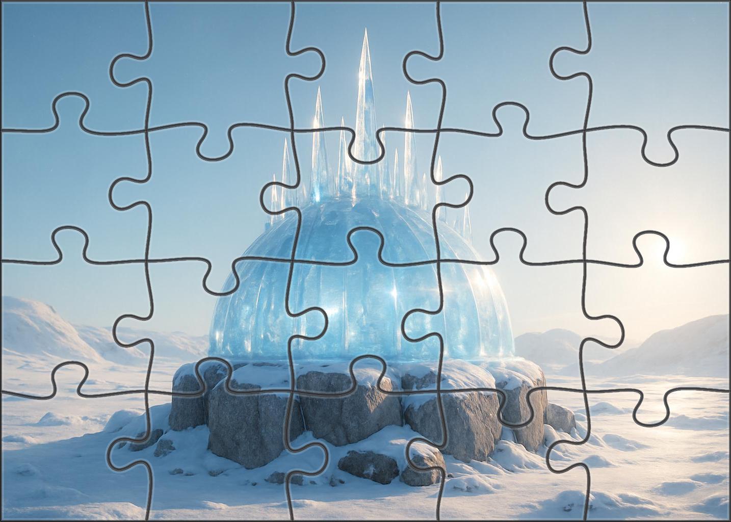 Frozen Crystal Dome Large Format Puzzle