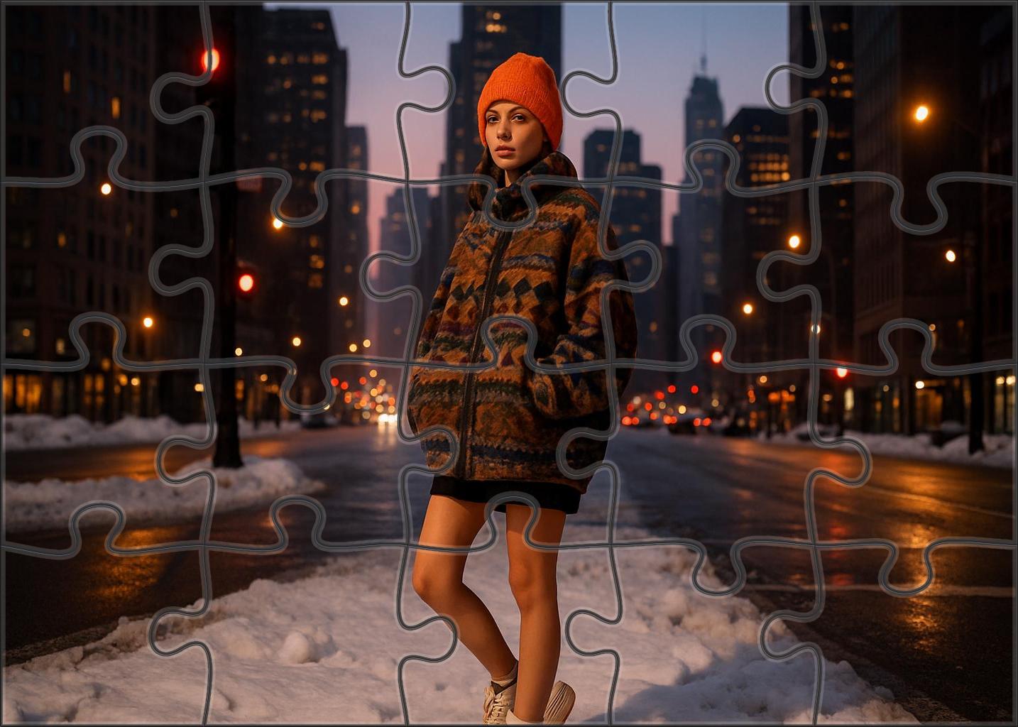 Urban Streetwear Renaissance Bold Patterns Meet Retro Cuts Mini Puzzle