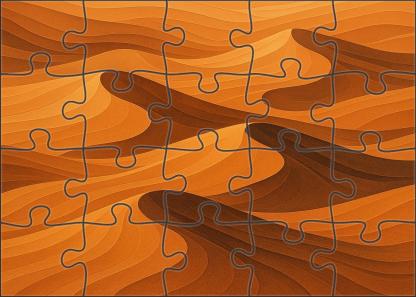 Undulating Dune Field Map 500 Piece Puzzle