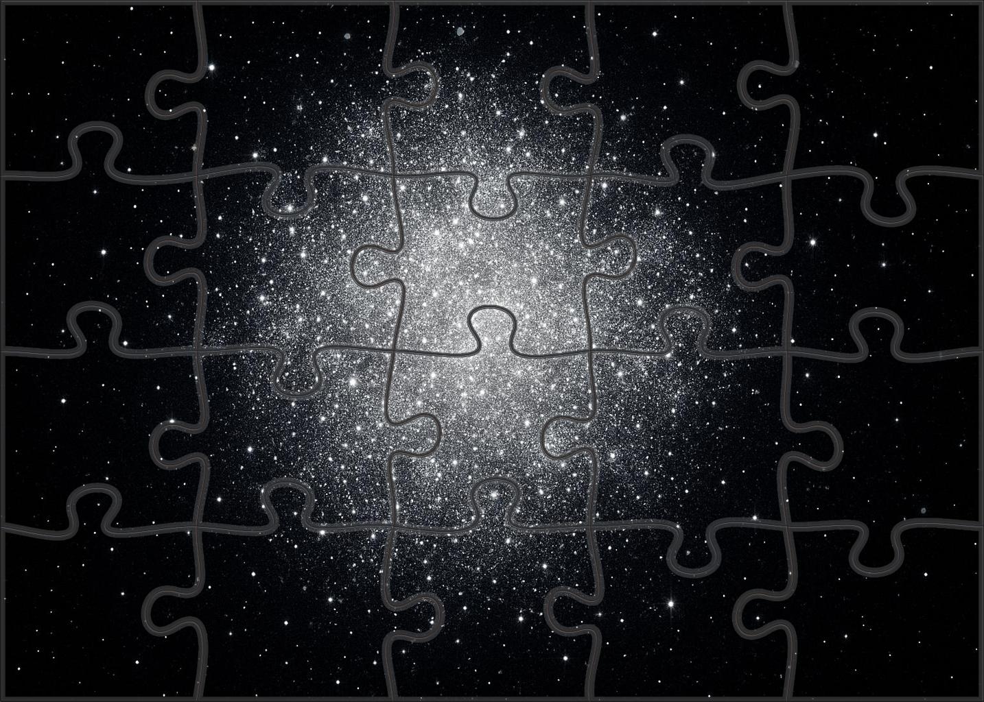 Silvery Cosmic Frost Large Format Puzzle