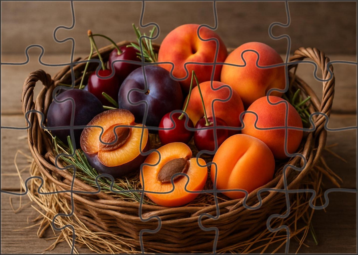Stone Fruit Grove Basket Puzzle Collection
