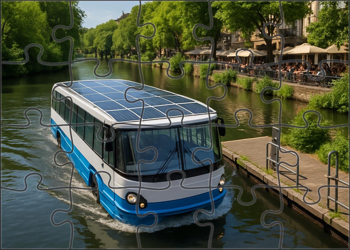 Solar-electric Amphibious Bus 50 Piece Puzzle