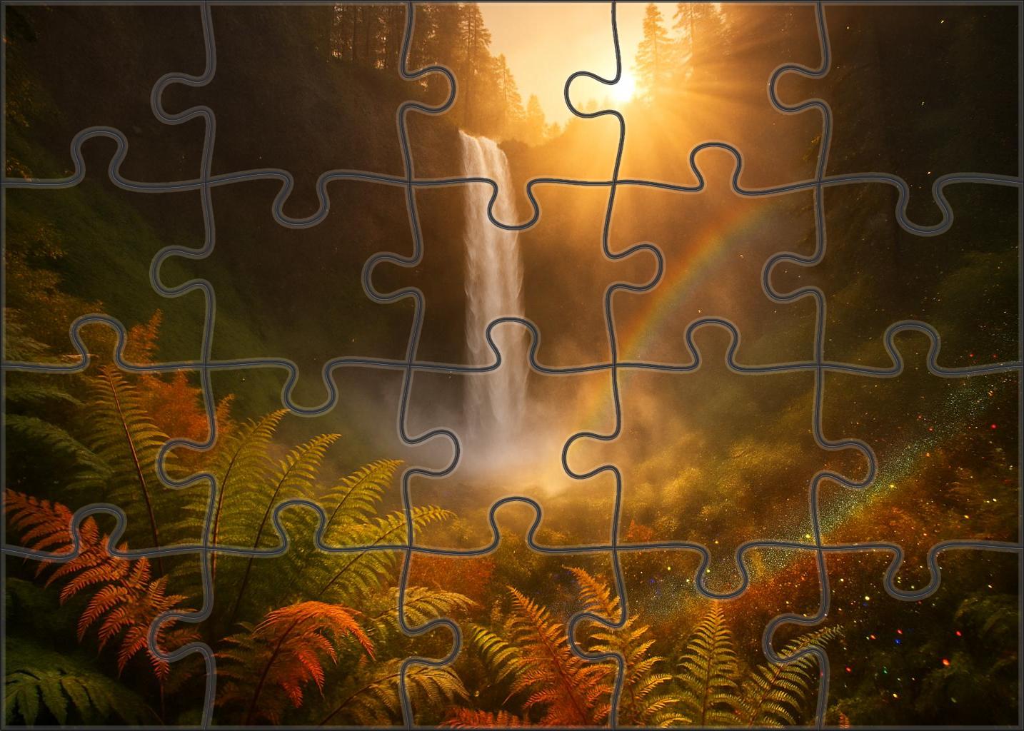 Sunrise Mistfall Glade Puzzle For Kids