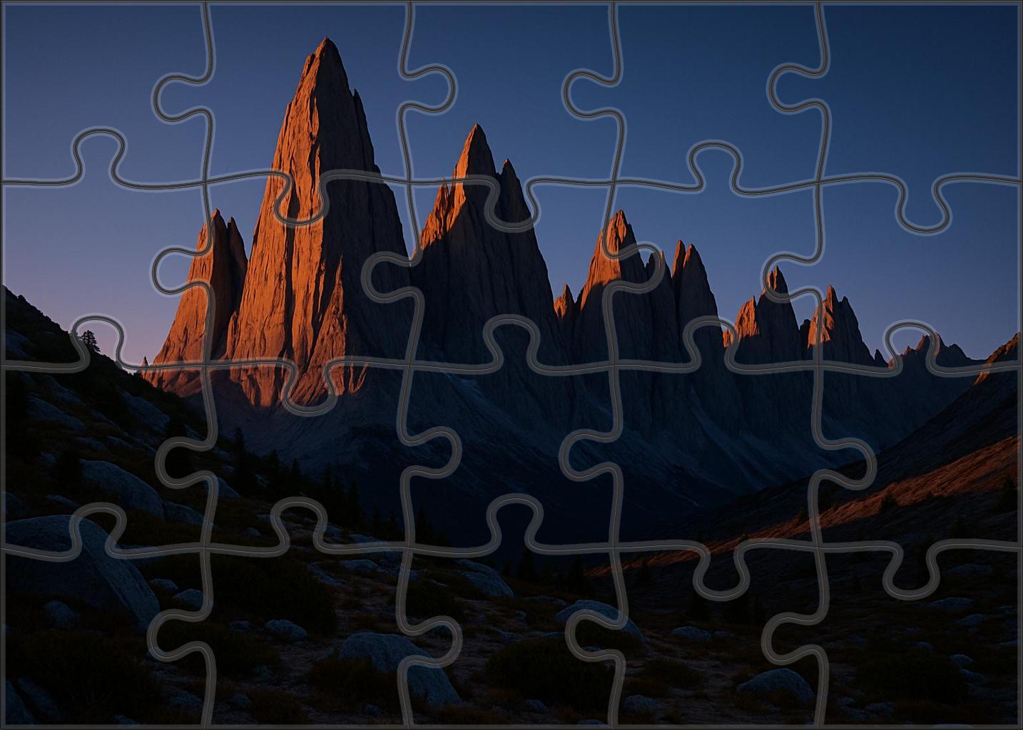 Twilight Crest Of Granite Spires Mini Puzzle