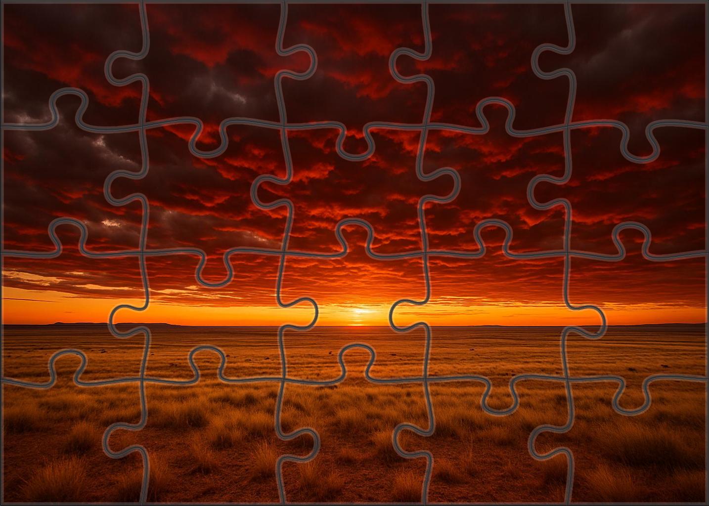 Crimson And Gold Expanse 200 Piece Puzzle