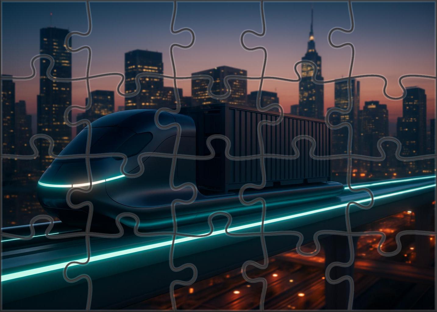 Magnetic Levitation Urban Cargo Carrier Puzzle For Adults