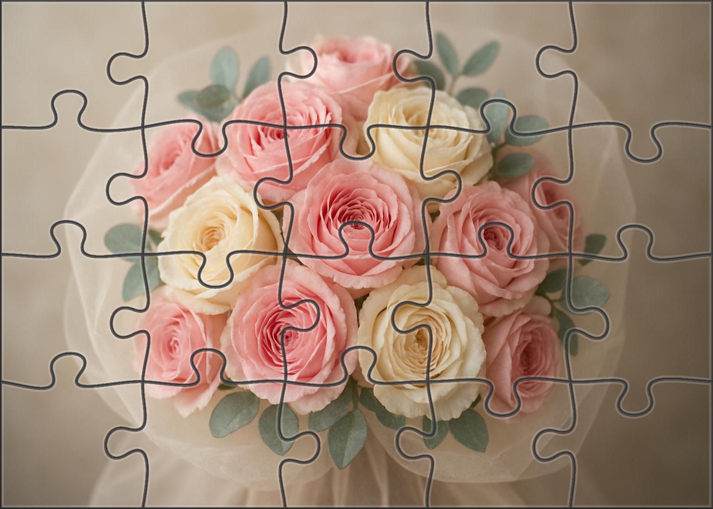 Blushing Elegance Bouquet 200 Piece Puzzle