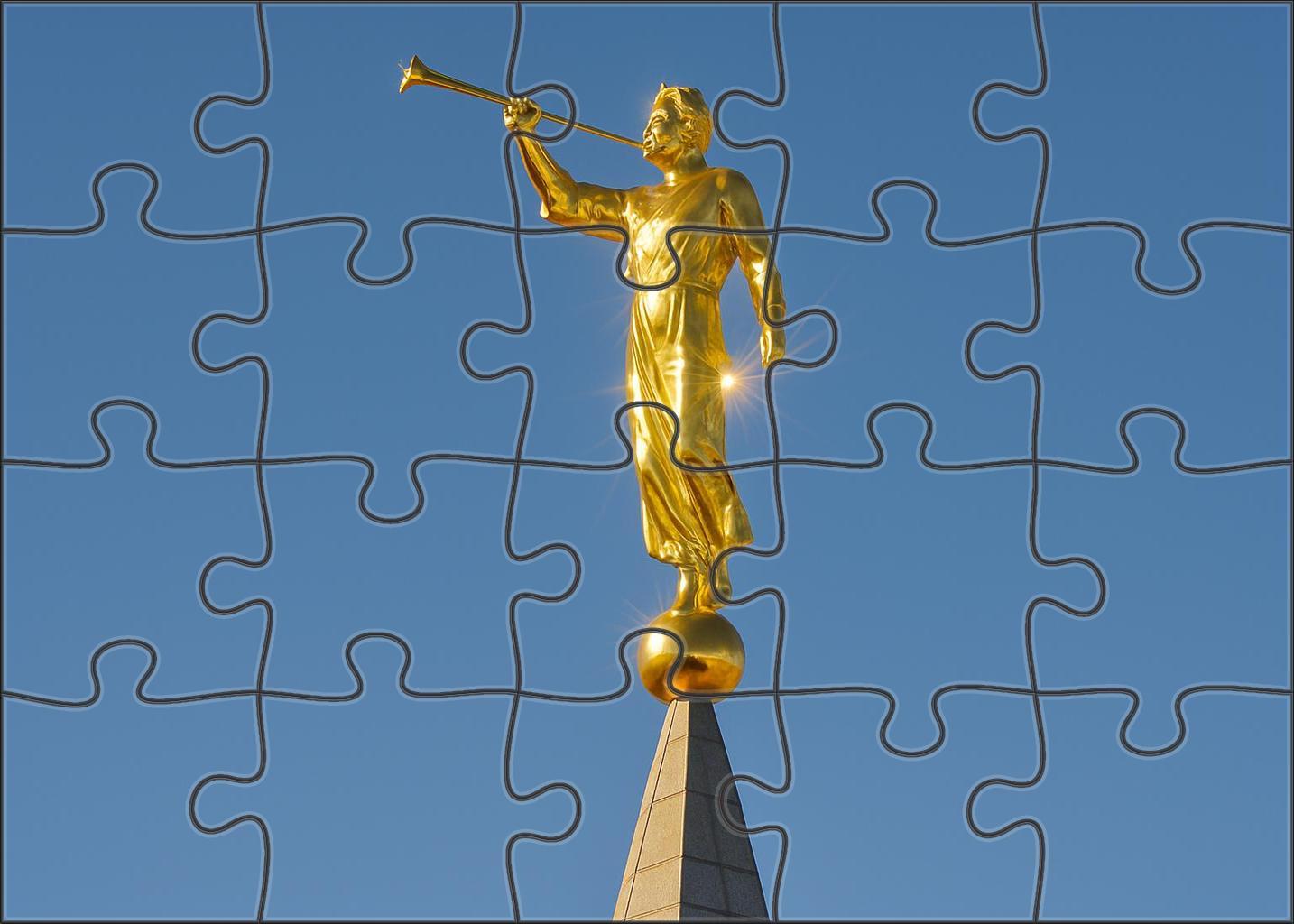 Angel Moroni Statue Atop The Salt Lake Temple Salt Lake City Usa Recognized By 6030 As A Religious Emblem 20 Piece Puzzle
