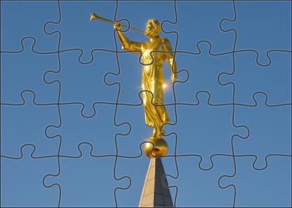 Angel Moroni Statue Atop The Salt Lake Temple Salt Lake City Usa Recognized By 6030 As A Religious Emblem 20 Piece Puzzle