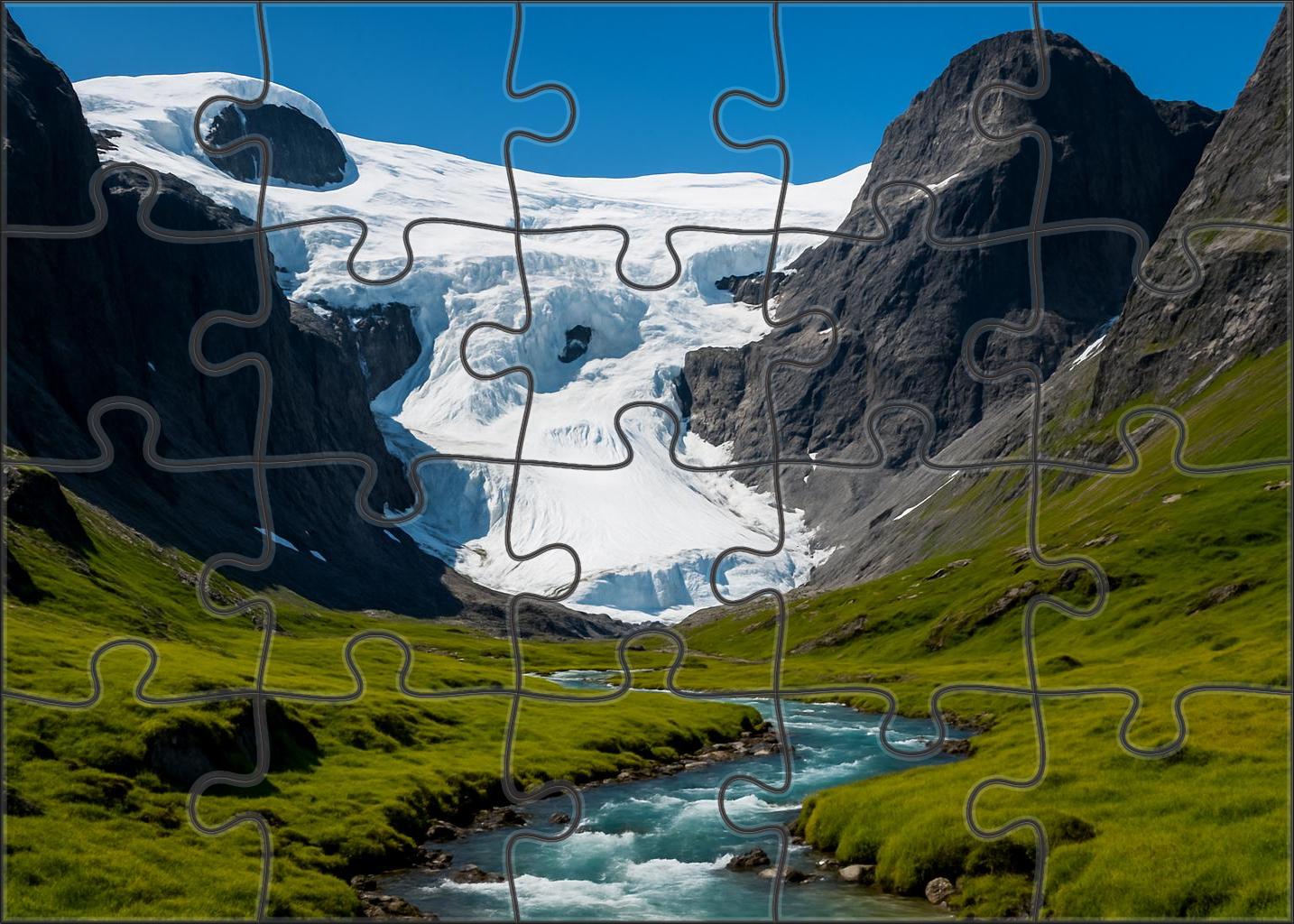 Crystal Icefield Basin Custom Jigsaw Puzzle