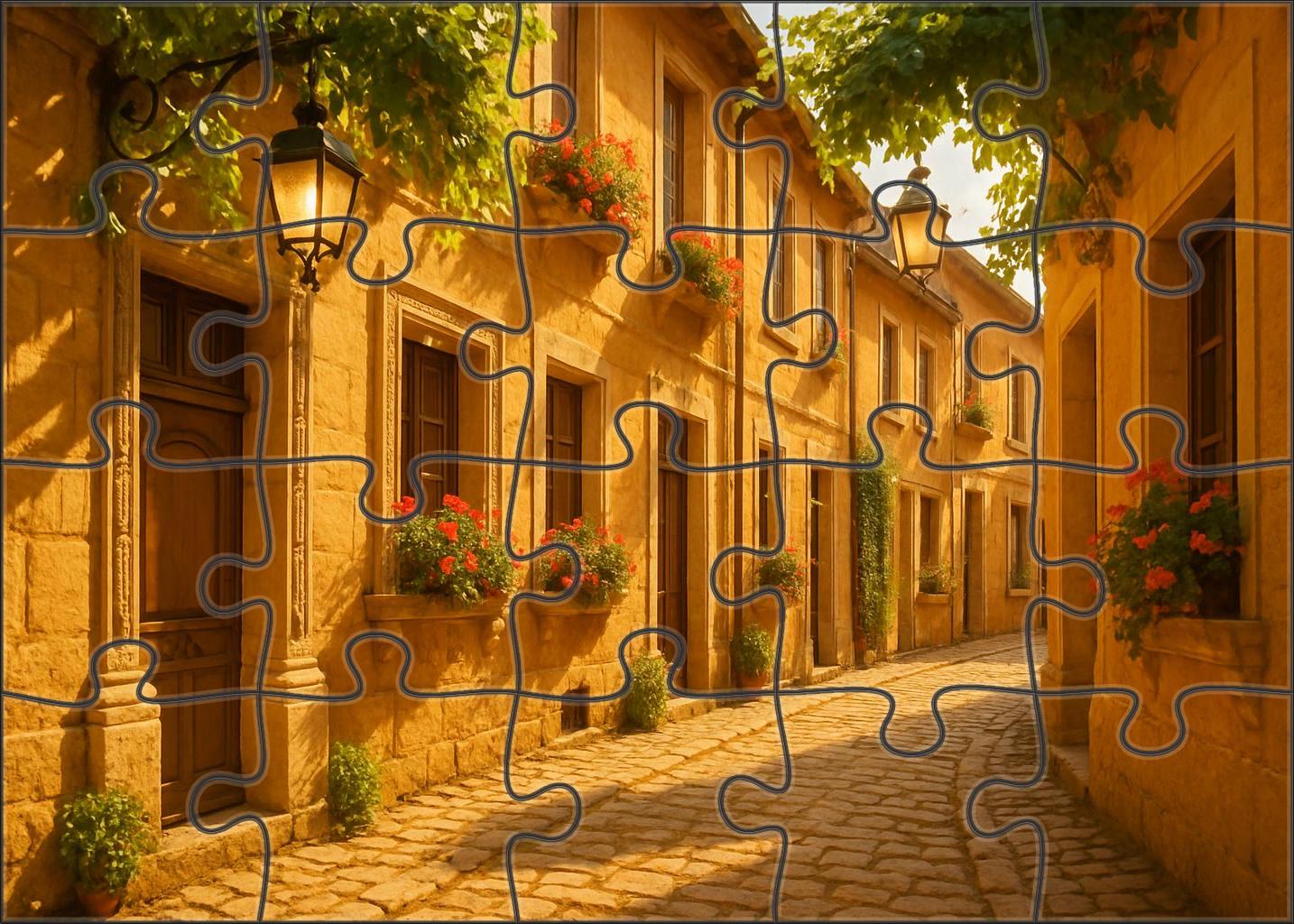 Golden Hearth Row 20 Piece Puzzle