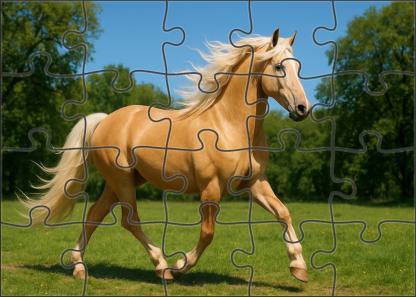 Silver Crest Gaiter Graceful Palomino With Smooth Trot 500 Piece Puzzle