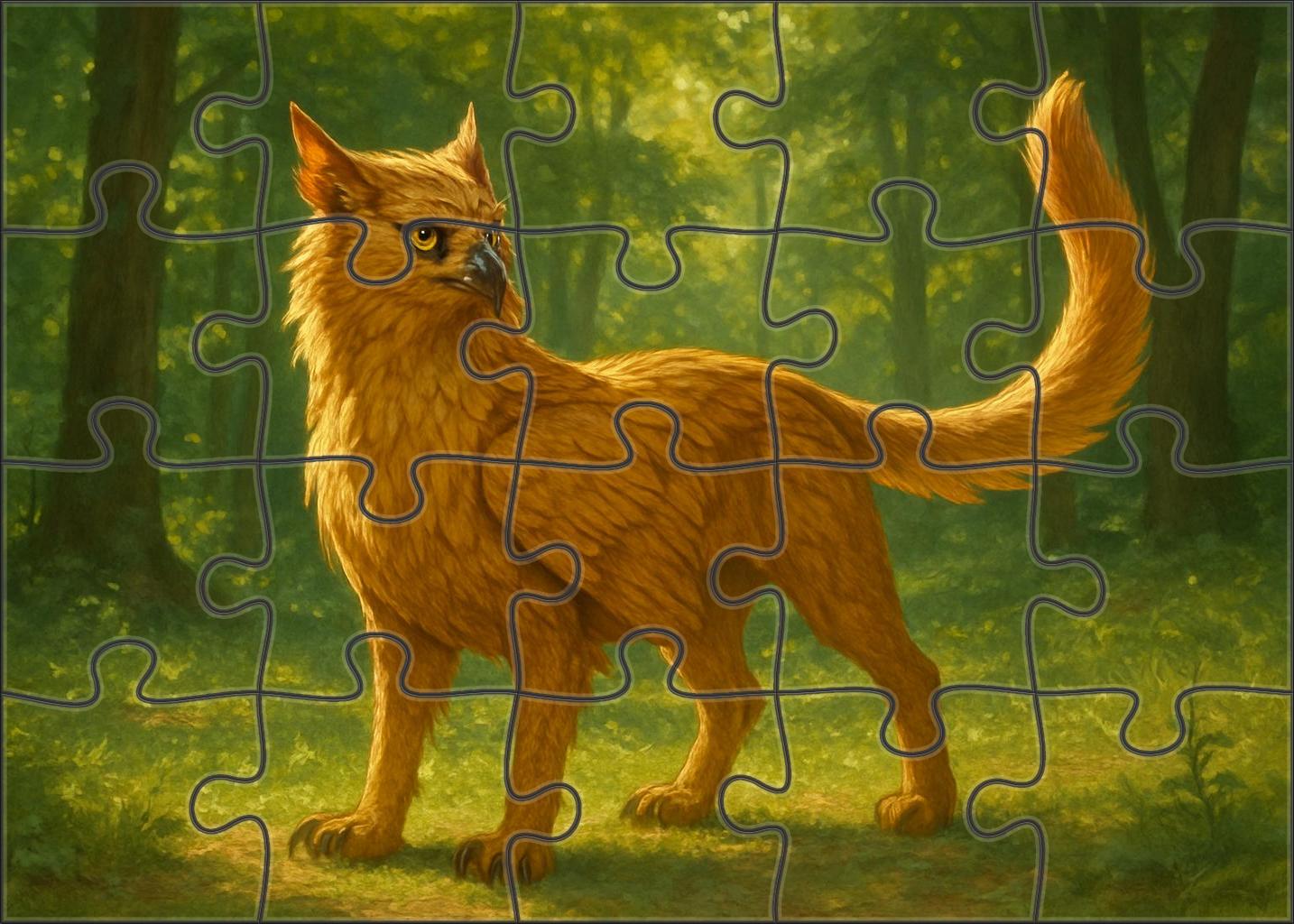 Amber Crest Golden Feathered Scent Hound With Spirited Drive Puzzle Collection