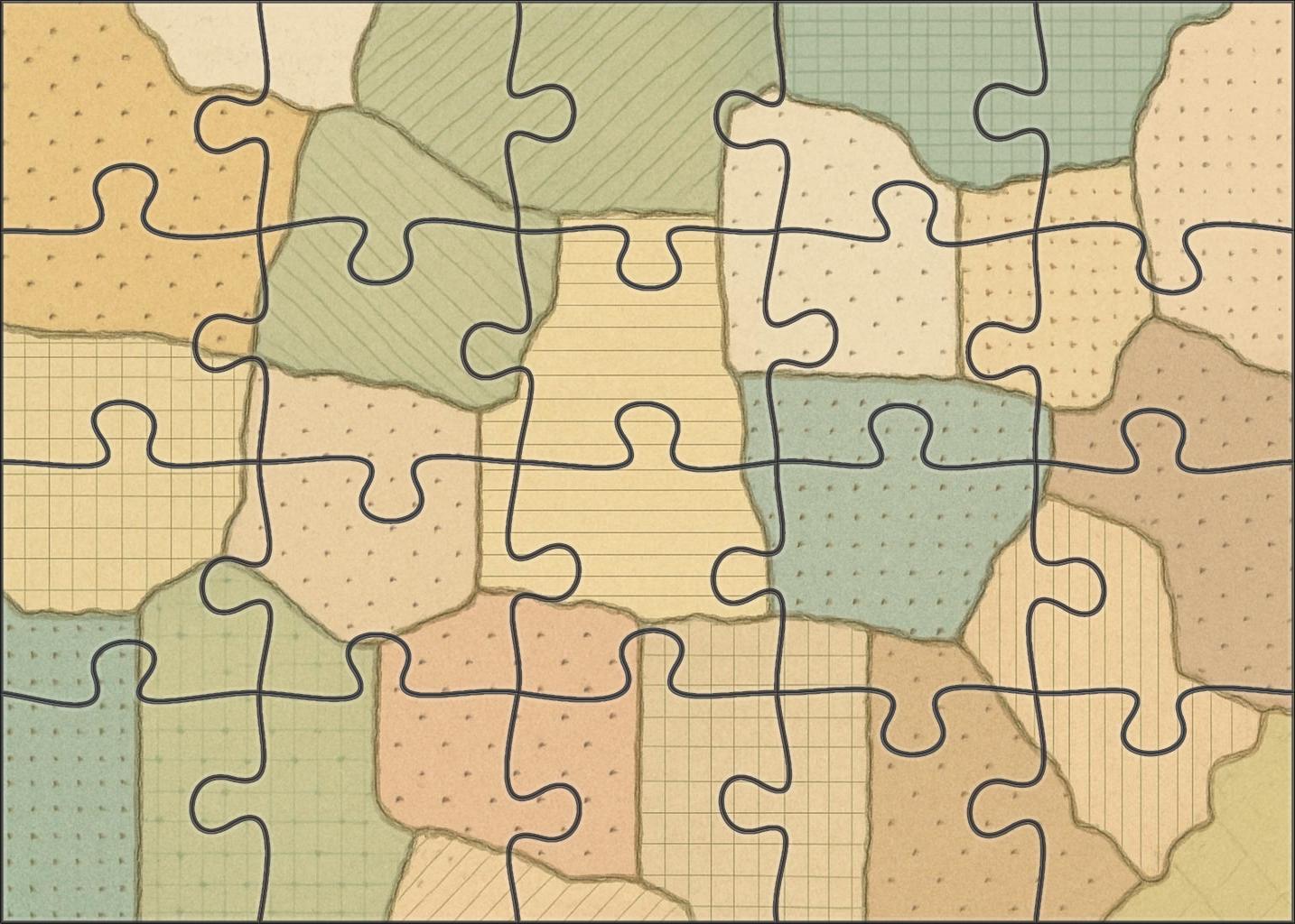 Soil Texture Mosaic With Hatch Overlay Premium Puzzle Pieces