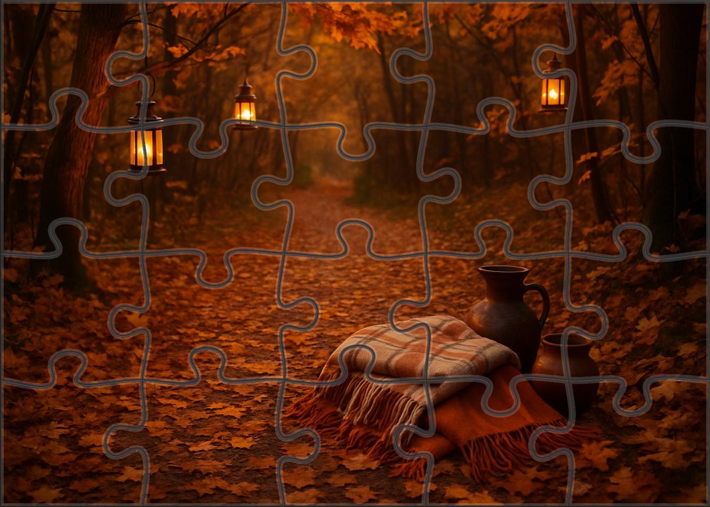 Enchanted Autumn Pathway Puzzle Fun