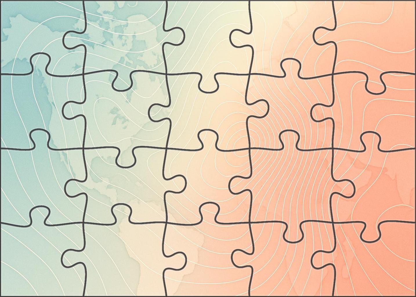 Atmospheric Pressure Contour Chart Puzzle For Adults