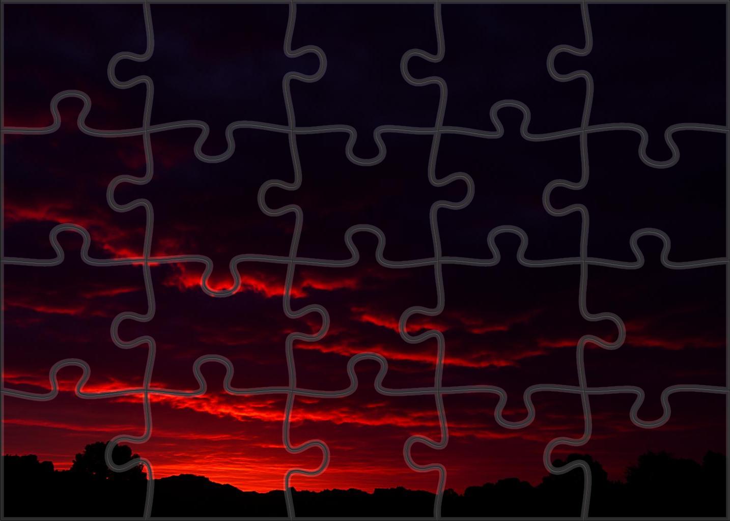 Crimson Sky Panorama Puzzle Collection