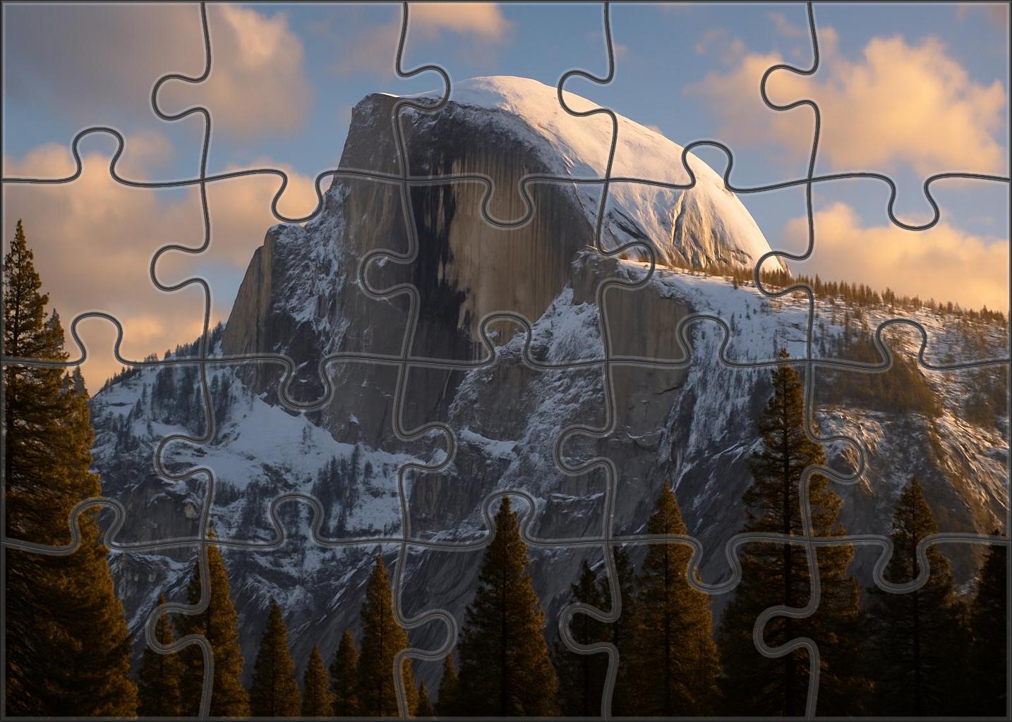 Snow-clad Dome Above The Alpine Forest Mini Puzzle