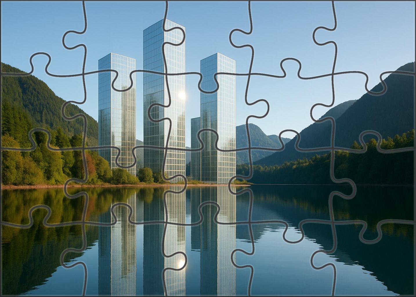Vancouver Downtown Skyline Known For Its Blend Of Modern Glass Towers And Surrounding Natural Landscapes 200 Piece Puzzle