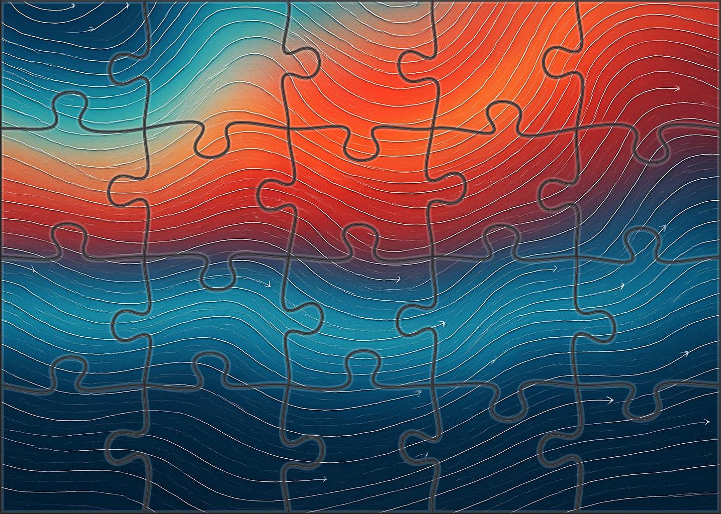 Oceanic Thermal Front Map Easy Puzzles