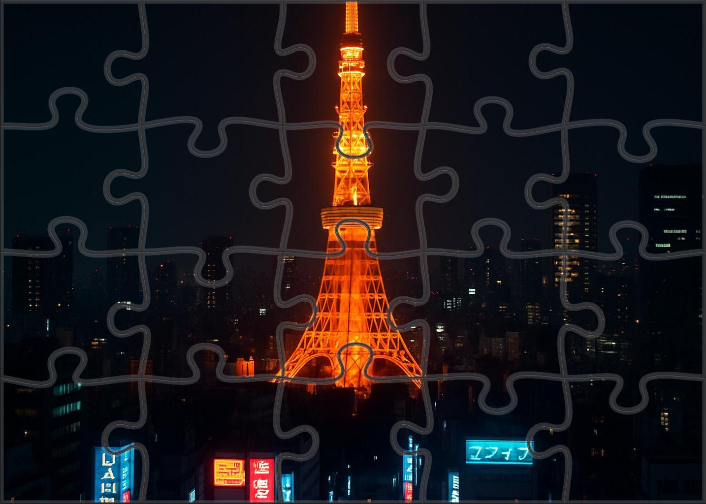 Tokyo Tower Dominating Minato Tokyo Japan Recognized By 6533 Globally As A Symbol Of Postwar Reconstruction And Modern Broadcast Technology Easy Puzzles