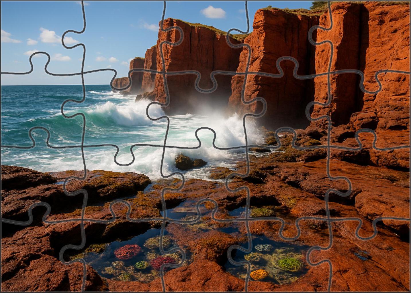Crimson Cliff Shoreline Mini Puzzle